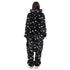 Snuggs Blanket Onesie Black With White Stars